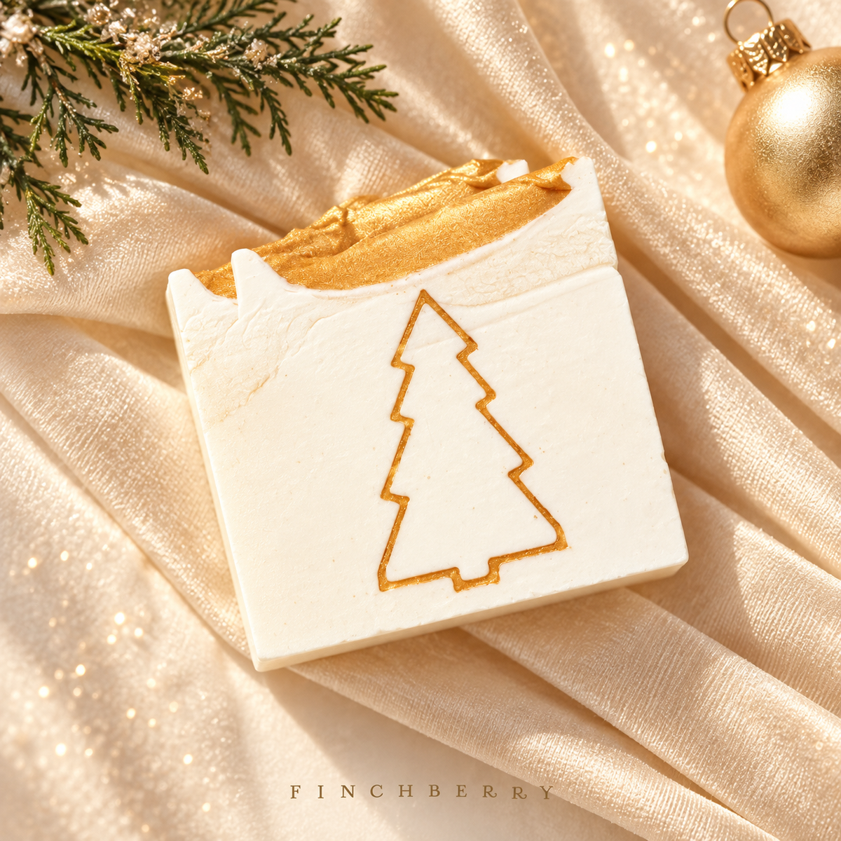 Holiday All is Bright - Handcrafted Soap styled editorial product photograph