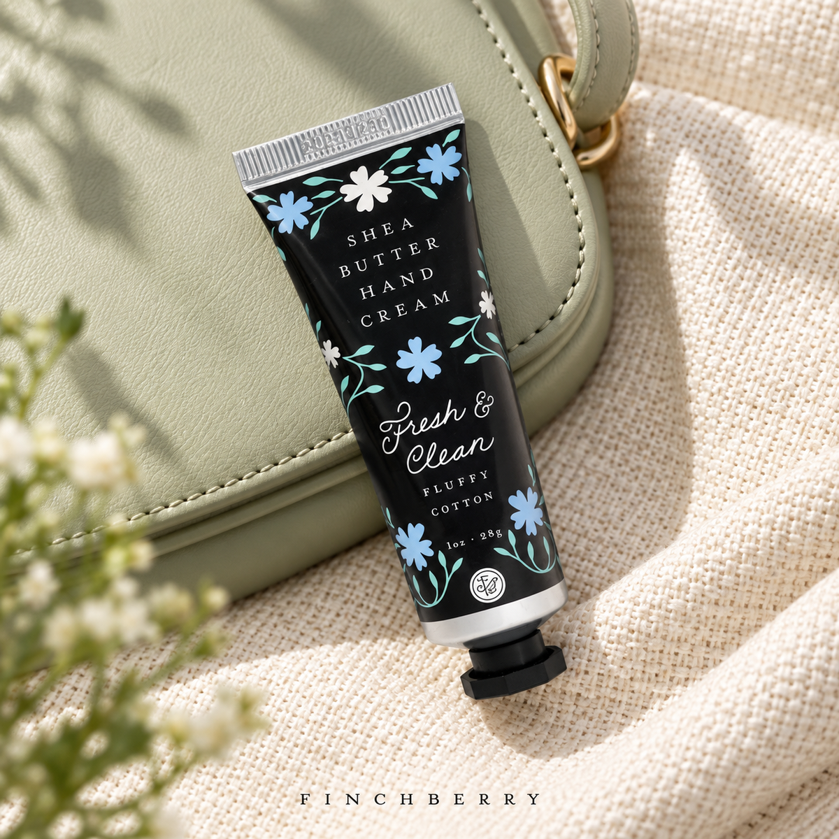 Fresh & Clean Travel Hand Cream styled editorial product photograph