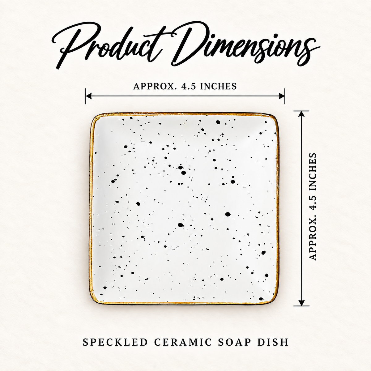 Speckled Ceramic Soap Dish approved product dimensions