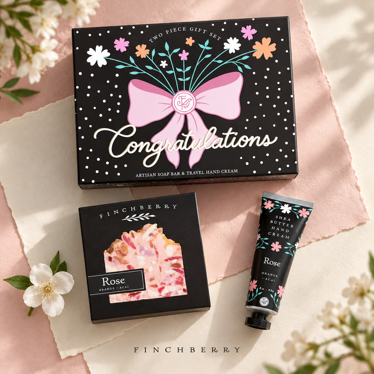 Congratulations - Two Piece Gift Set styled editorial product photograph