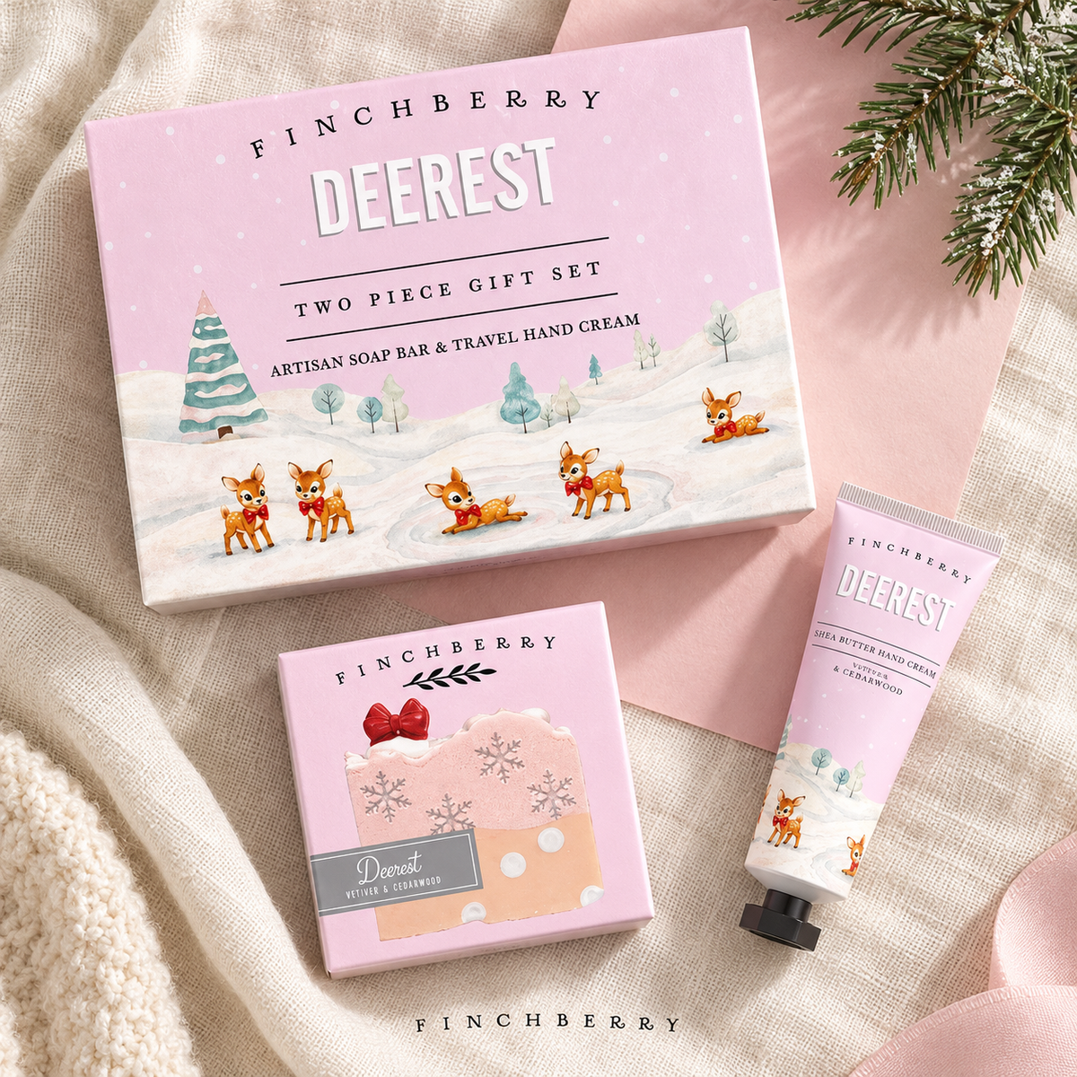 Holiday Deerest - 2 Piece Gift Set styled editorial product photograph