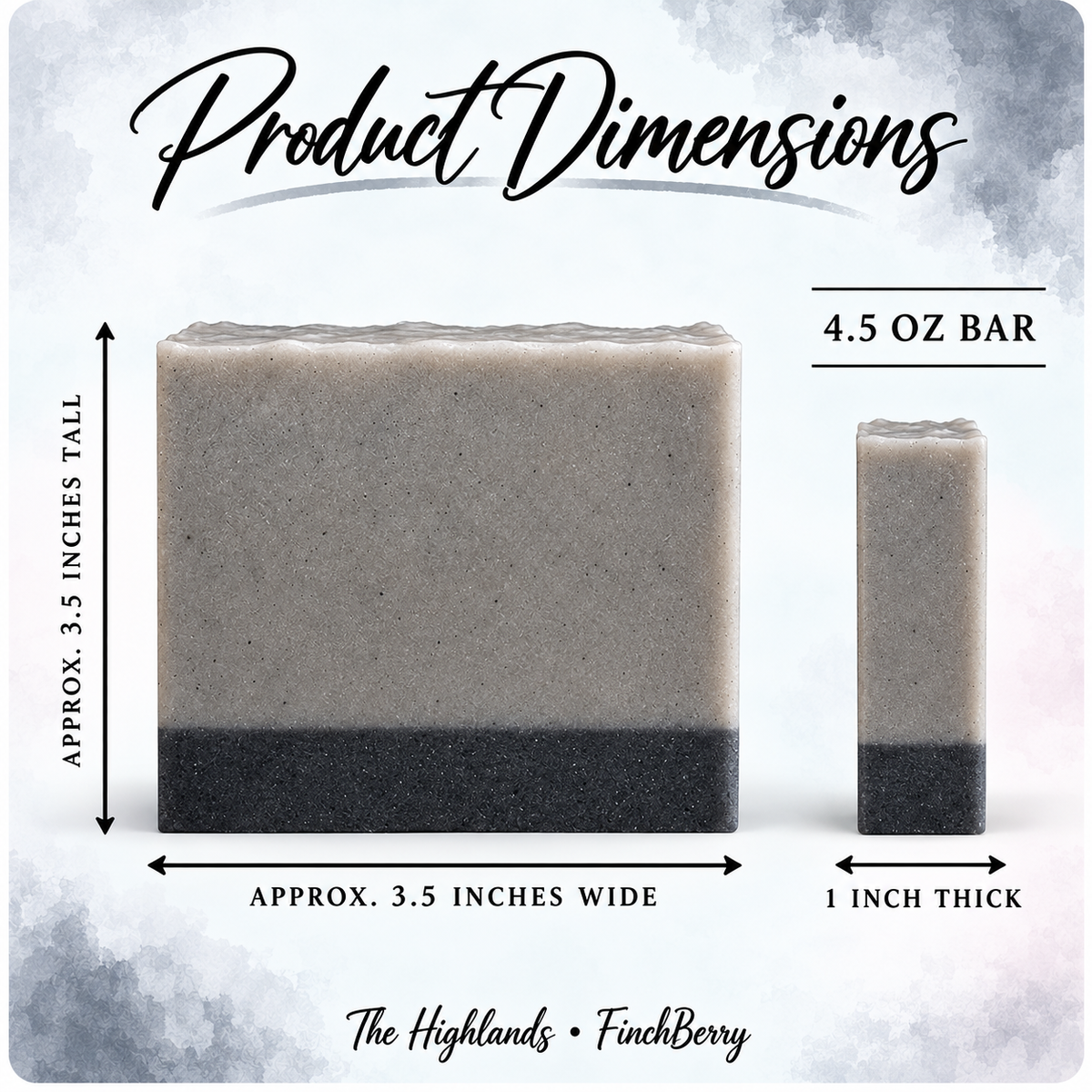 Mister Finch - The Highlands Bar Soap approved product dimensions