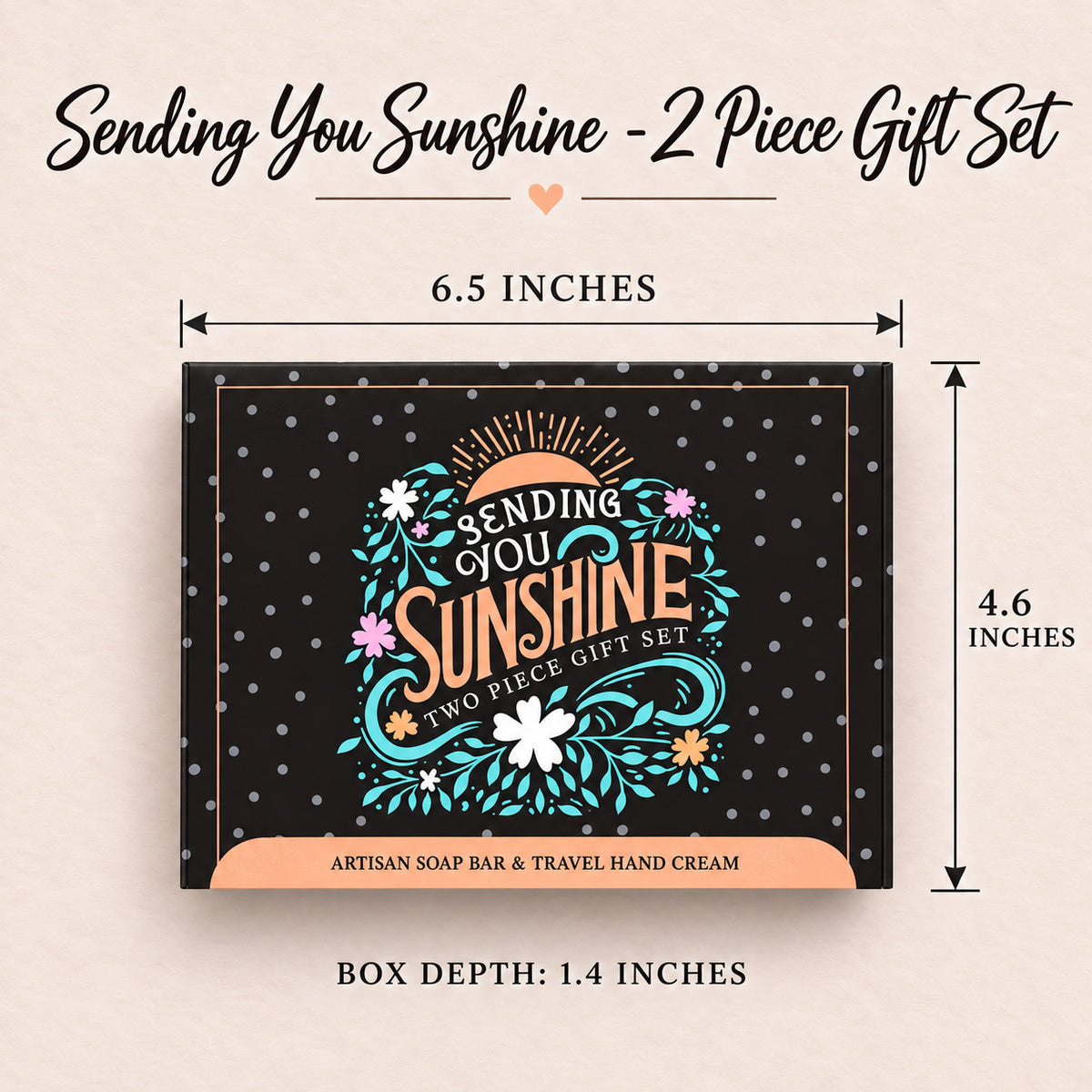 Sending You Sunshine - 2 Piece Gift Set - Product Dimensions