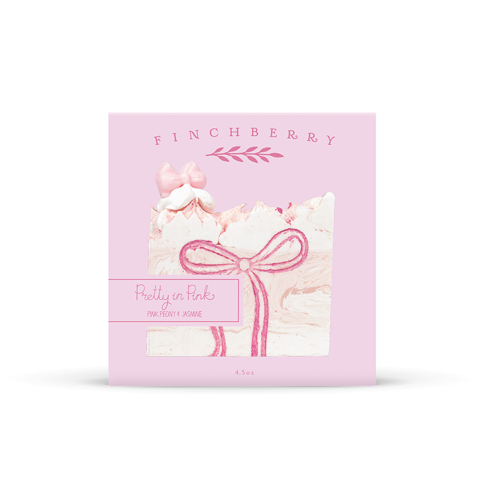 Pretty in Pink Handcrafted Vegan Soap with Pink Coquette Bow