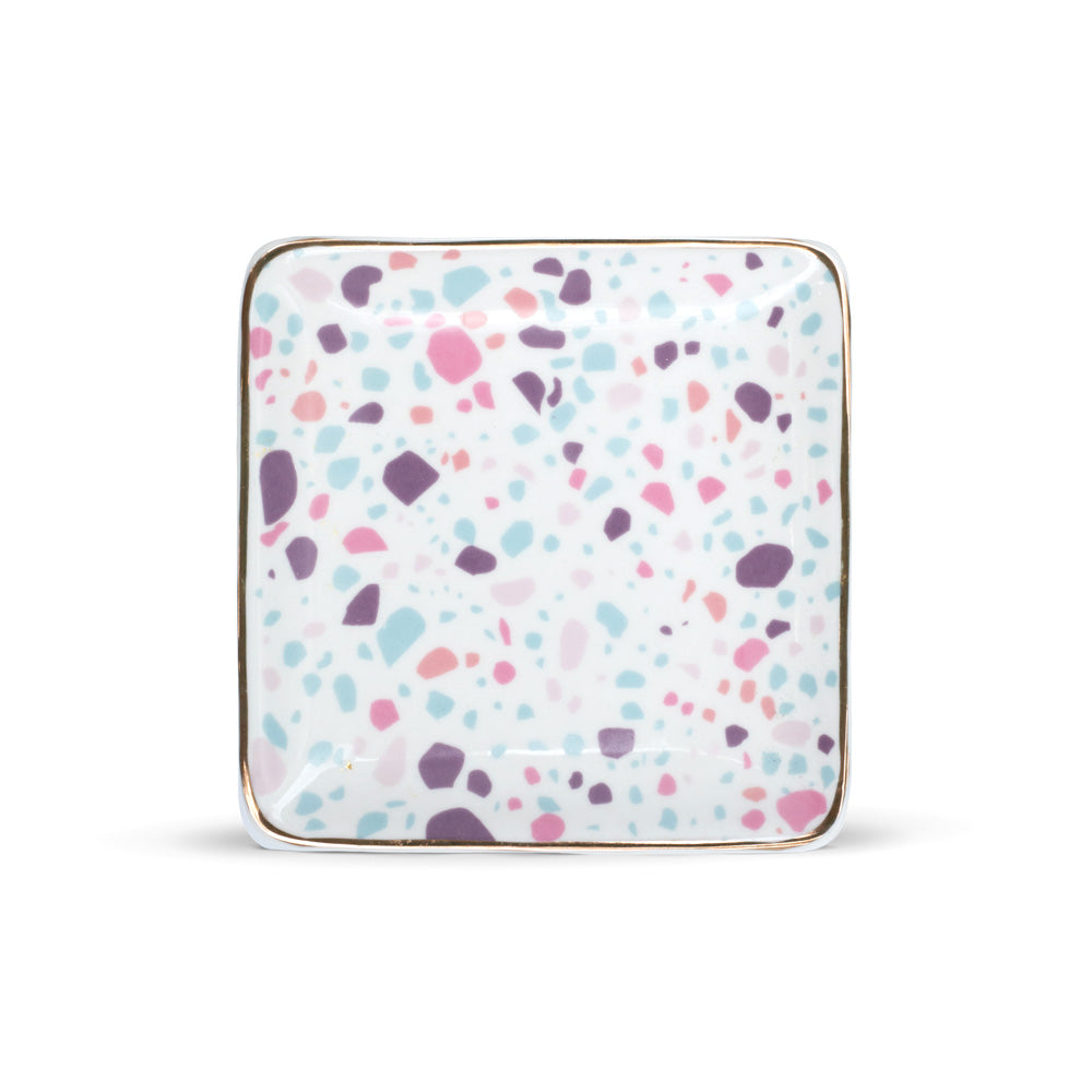 Pastel Terrazzo Ceramic Soap Dish