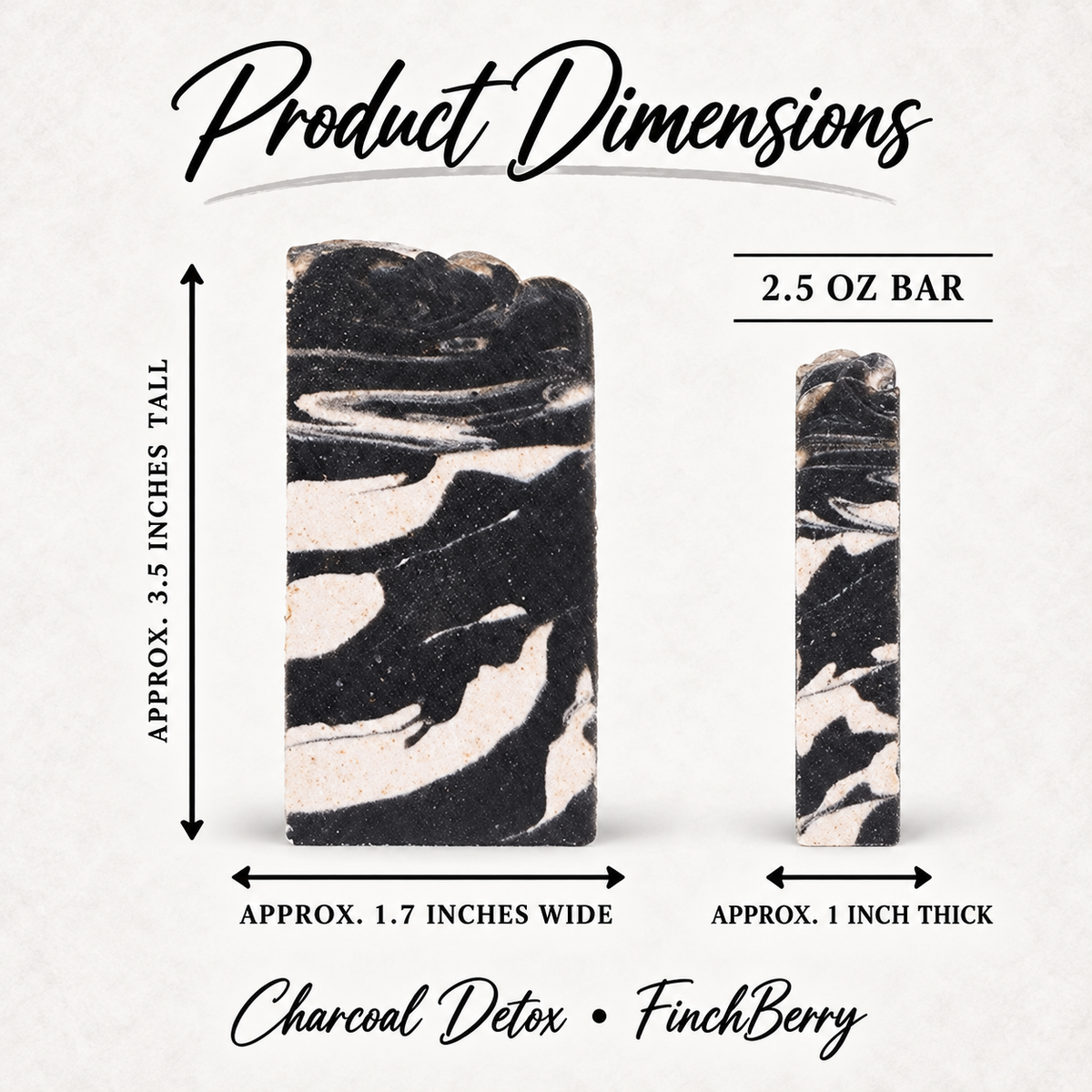 Charcoal Tea Tree Detox - Handcrafted Vegan Face Soap -2.25oz product dimensions