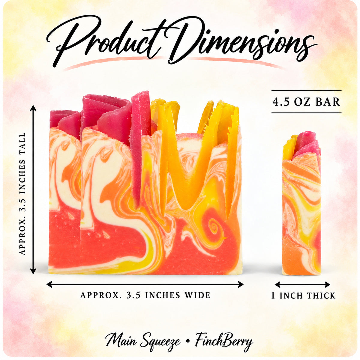 Soap bar product dimensions