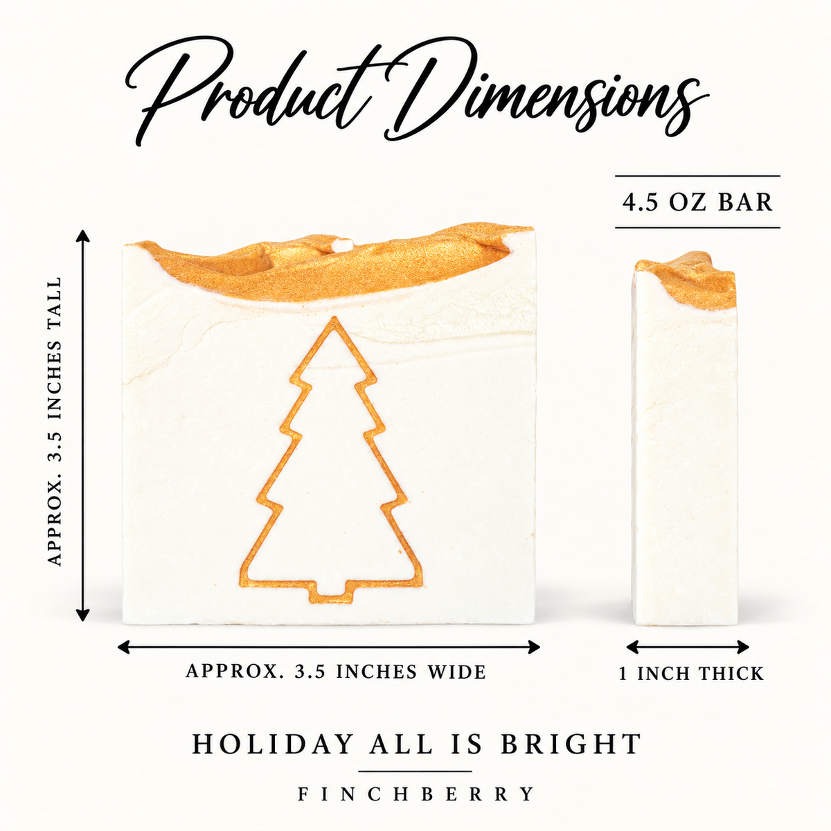 Holiday All is Bright - Handcrafted Soap approved product dimensions