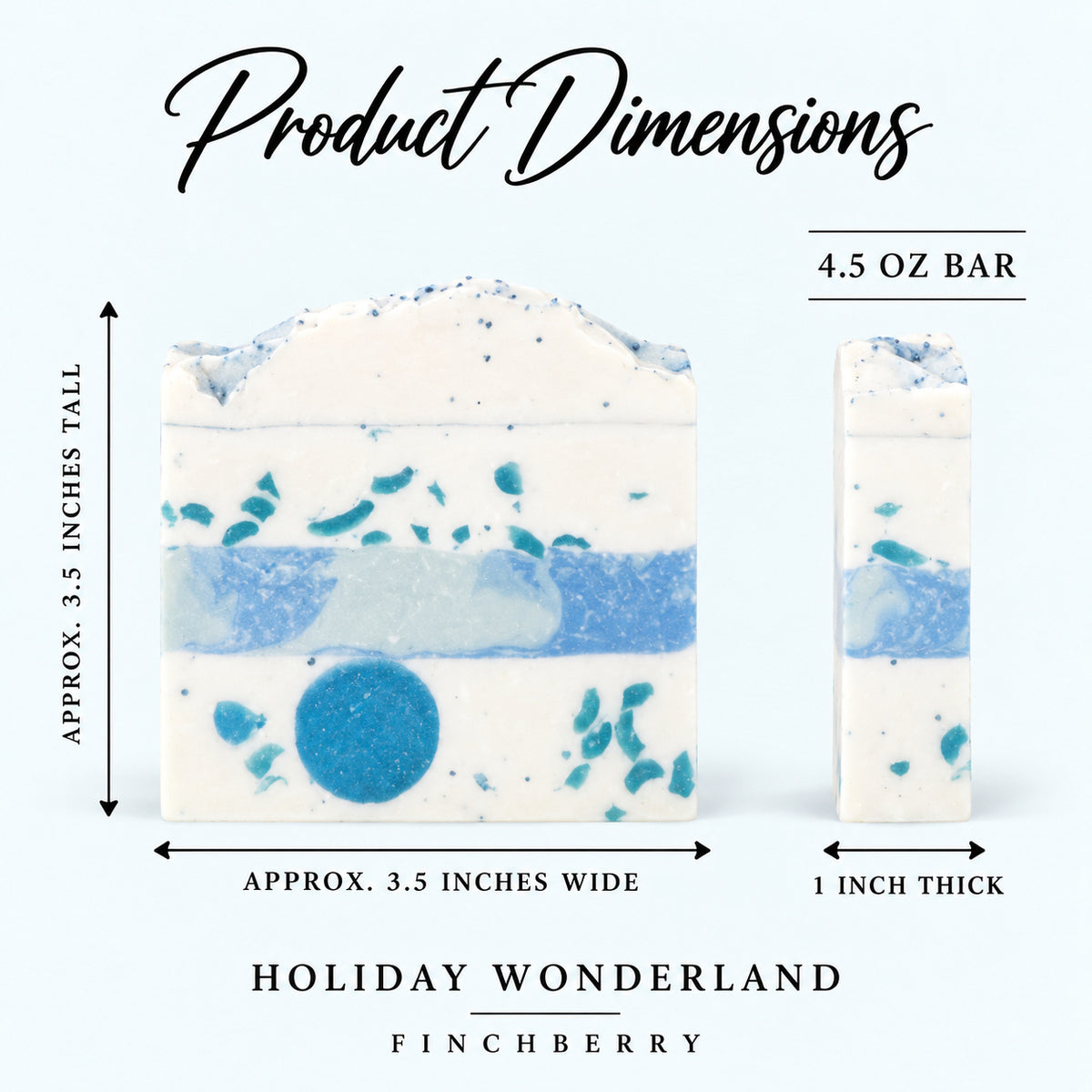 Holiday Wonderland - Handcrafted Soap dimensions image