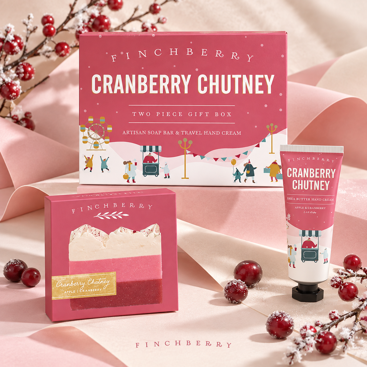 Holiday Cranberry Chutney - 2 Piece Gift Set styled editorial product photograph