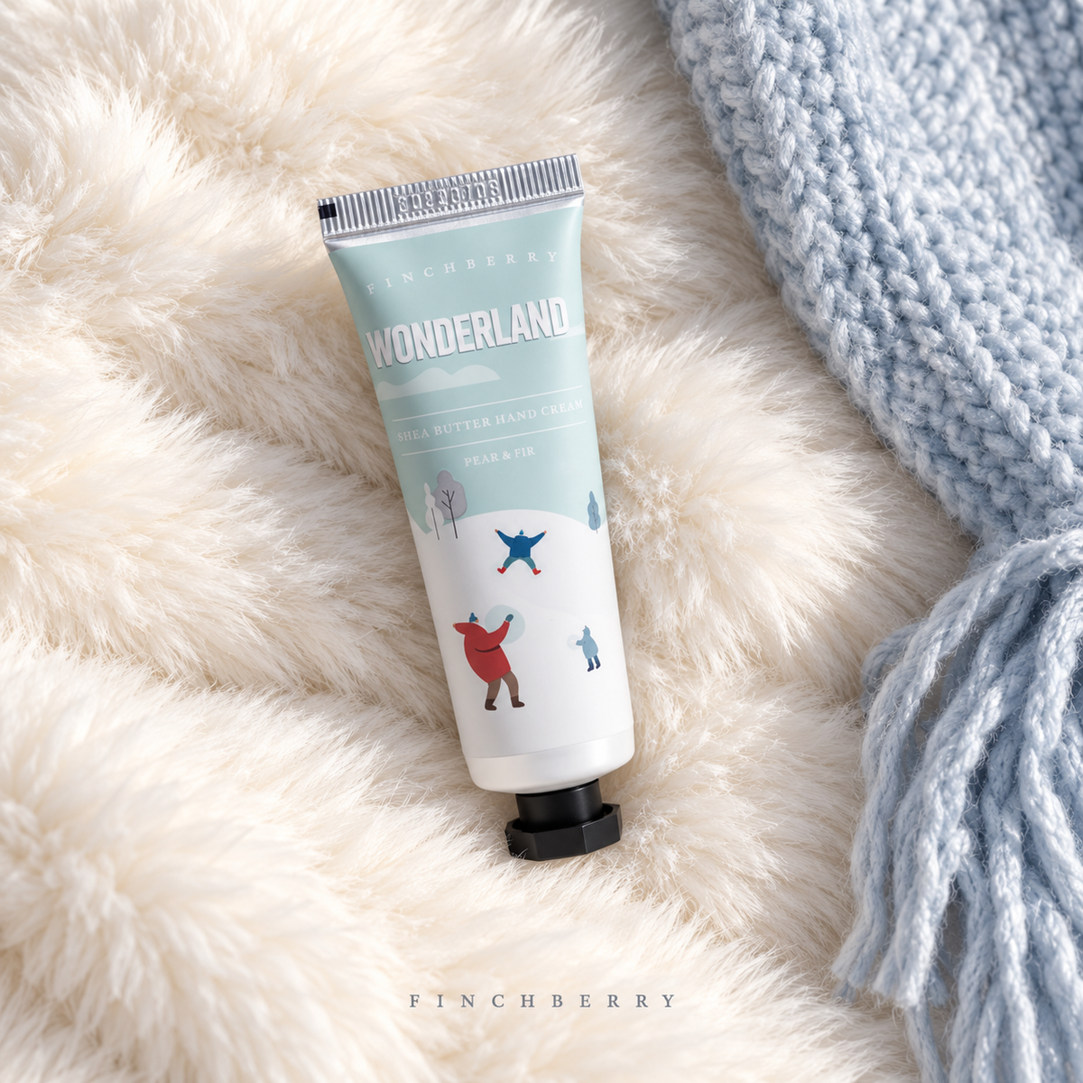 Holiday Wonderland Travel Hand Cream styled editorial product photograph