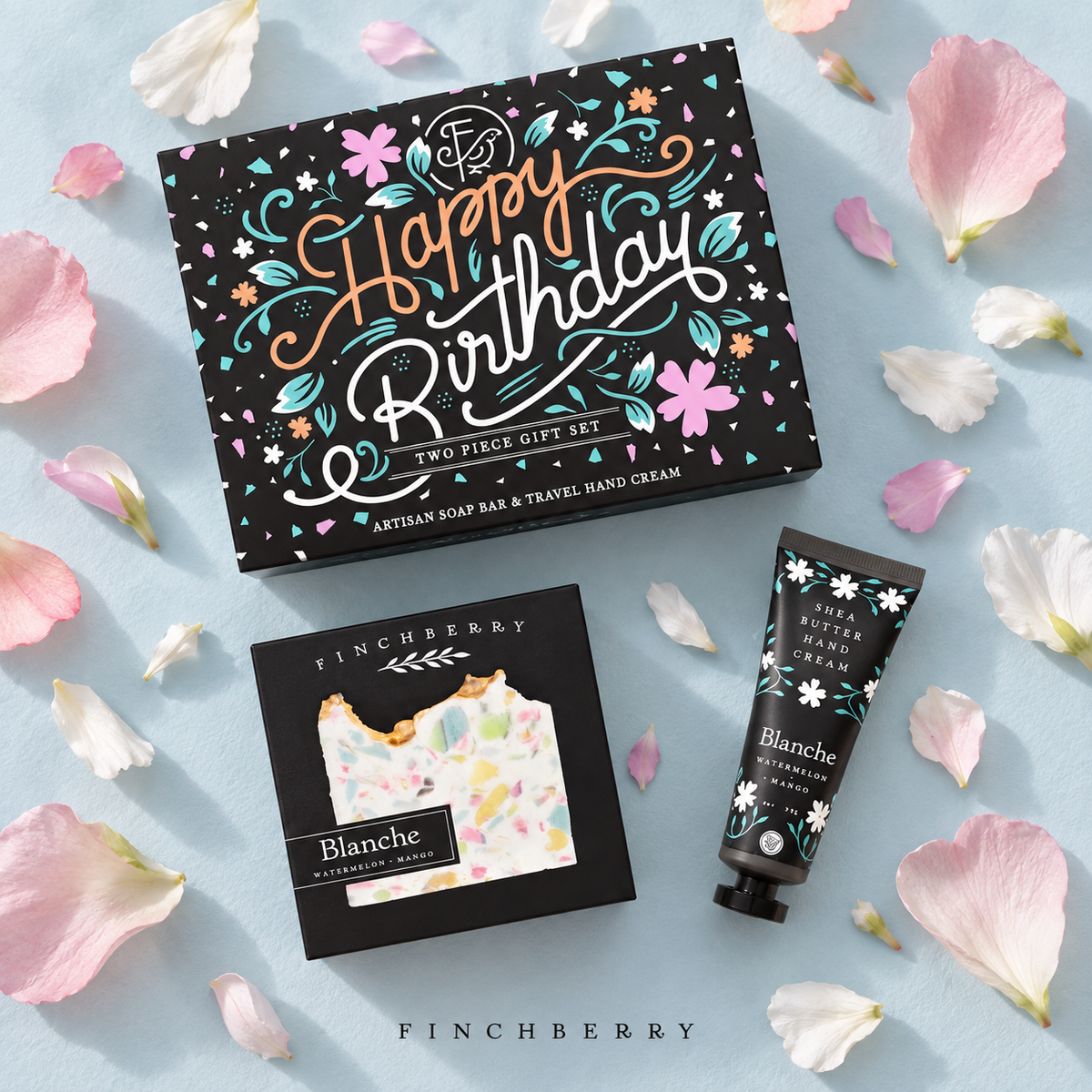 Happy Birthday - 2 Piece Gift Set styled editorial product photograph
