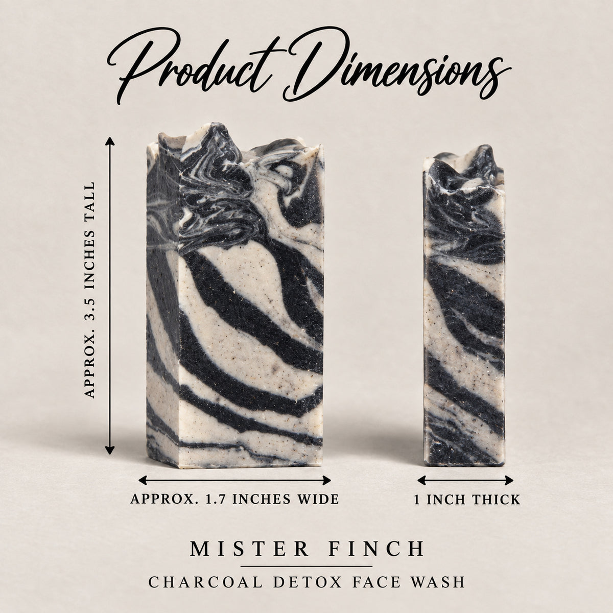 Mister Finch Charcoal Detox Face Wash - Product Dimensions