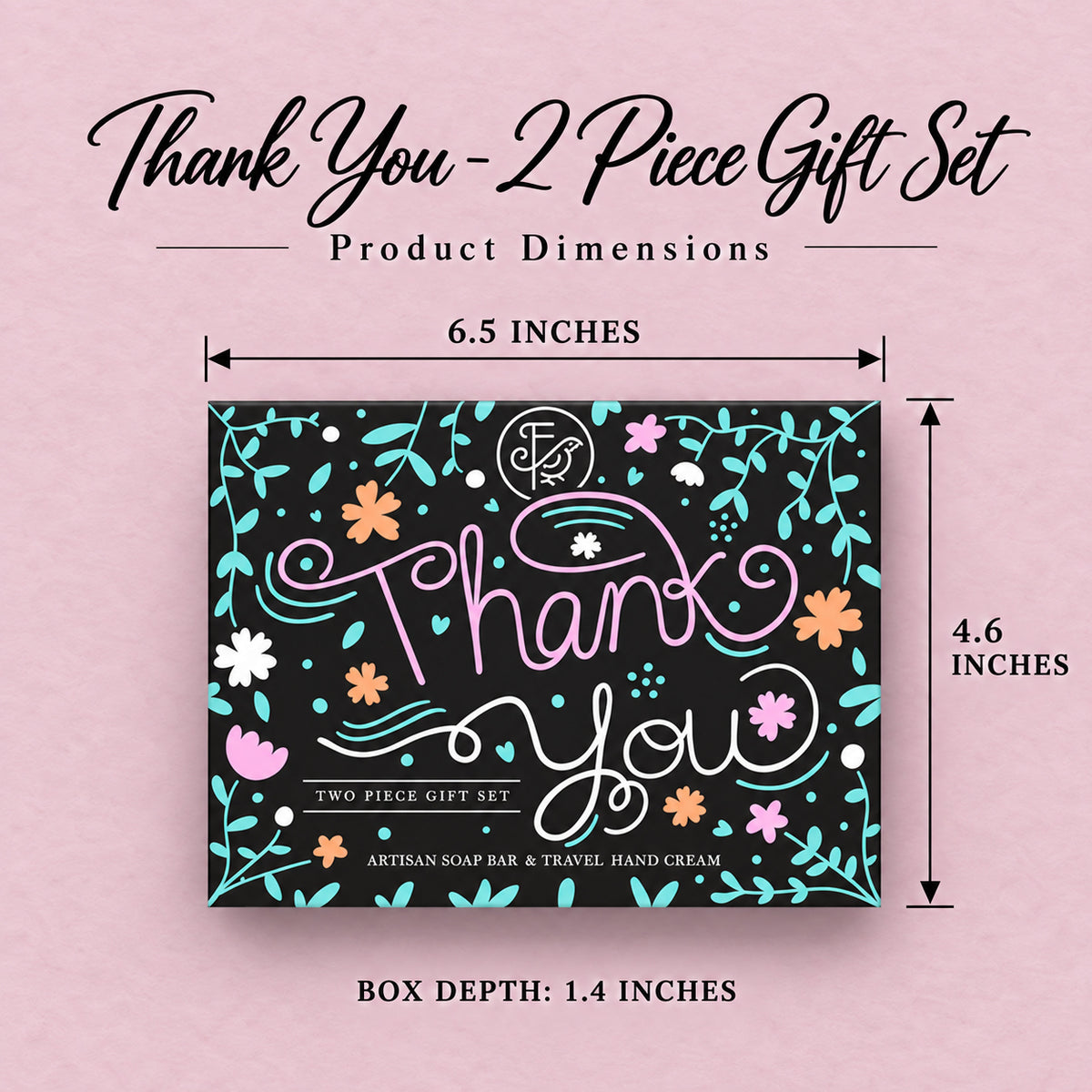 Thank You - 2 Piece Gift Set - Product Dimensions