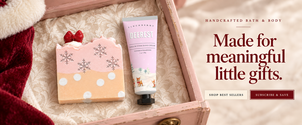 Made for meaningful little gifts.. Finchberry handcrafted bath and body.