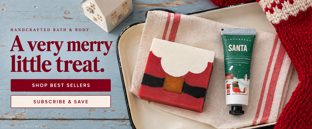 A very merry little treat.. Finchberry handcrafted bath and body.