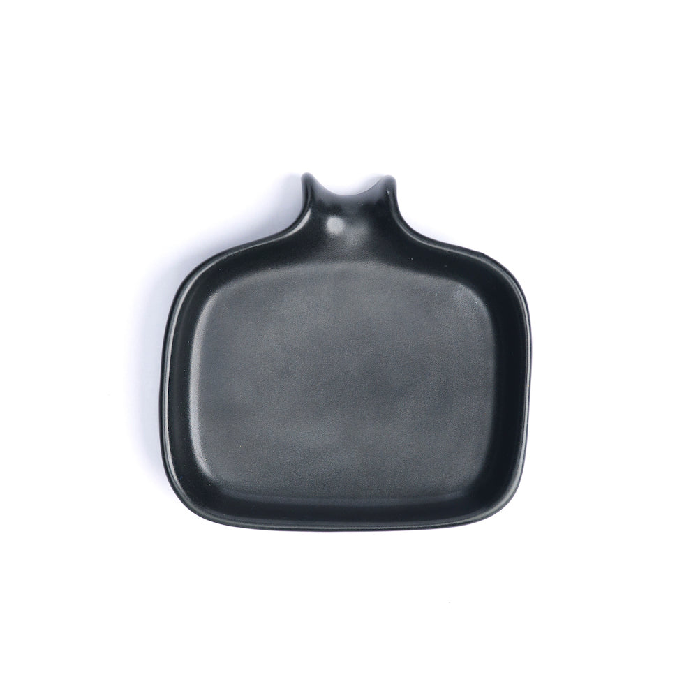 Black Drip Ceramic Dish