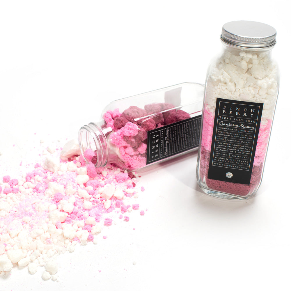 Cranberry Chutney Fizzy Salt Soak | Finchberry