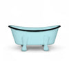 Farmhouse Blue Enameled Metal Bathtub Soap Dish