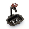 Iron faucet soap dish