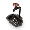 Iron faucet soap dish